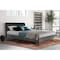 Armen Living Mohave Mid-Century Tundra Gray Acacia King Platform Bed LCMVBDTGKG - alternate 7